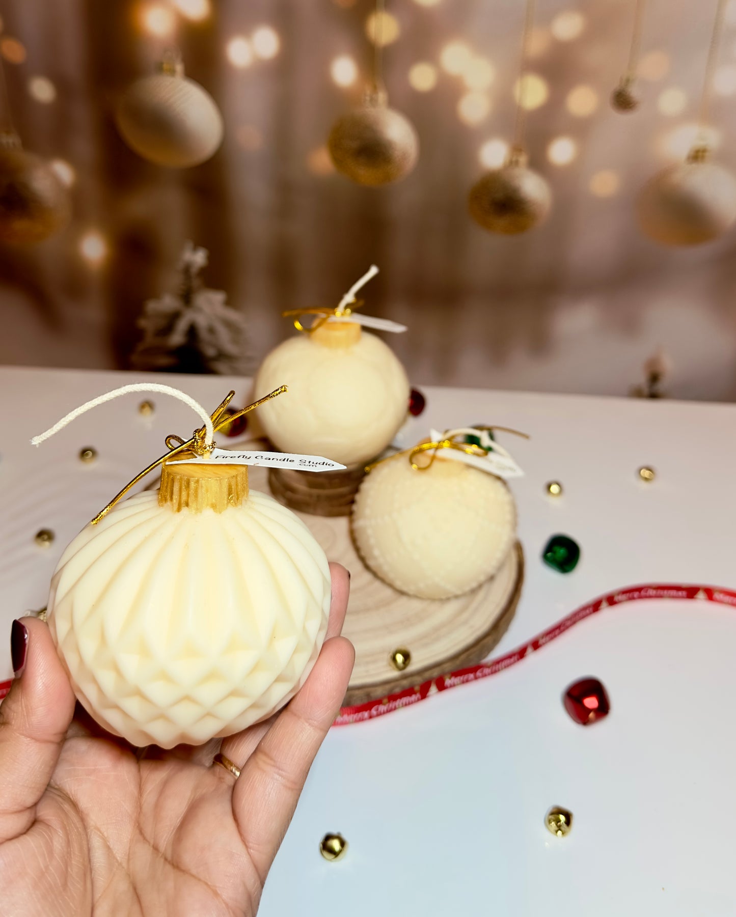 Christmas Ornament Ball Candles