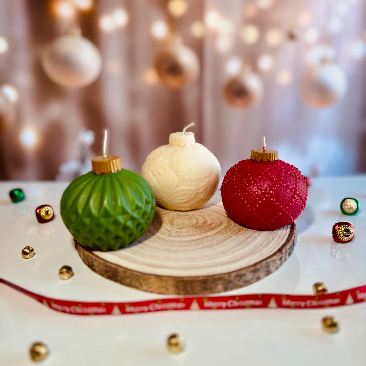 Christmas Ornament Ball Candles